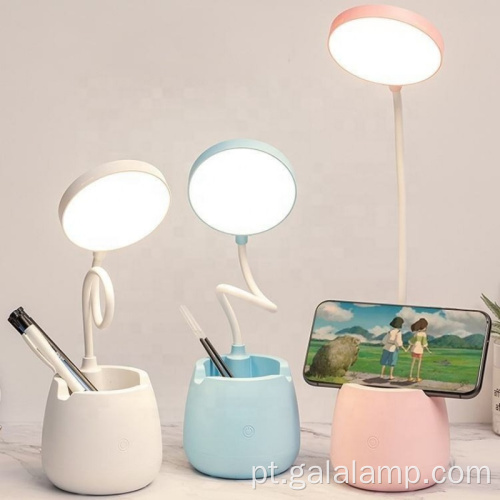 Lâmpada de mesa LED com porta de carregamento USB